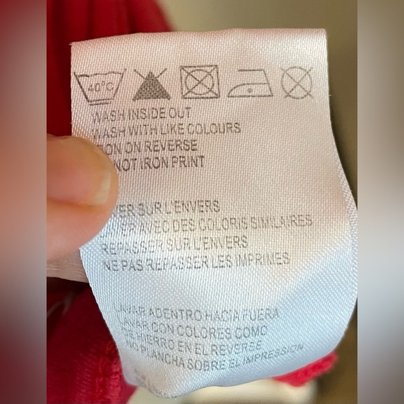 Animal Brand Hawaiian flower short sleeve printed red tee tshirt women’s size L - Picture 6 of 6